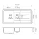 Cefito 1000 x 500mm Granite Stone Double Sink - Black Cefito 1000 x 500mm Granite Stone Double Sink - Black