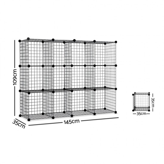 12 Cube Mesh Wire Storage Cabinet 12 Cube Mesh Wire Storage Cabinet
