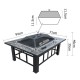 Grillz Outdoor Fire Pit BBQ Table Grill Fireplace Grillz Outdoor Fire Pit BBQ Table Grill Fireplace