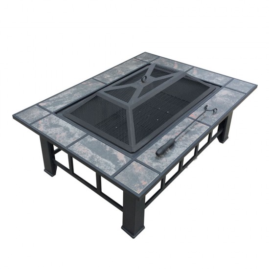 Grillz Outdoor Fire Pit BBQ Table Grill Fireplace Grillz Outdoor Fire Pit BBQ Table Grill Fireplace