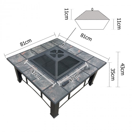 Grillz Outdoor Fire Pit BBQ Table Grill Fireplace Ice Bucket with Table Lid Grillz Outdoor Fire Pit BBQ Table Grill Fireplace Ice Bucket with Table Lid