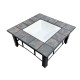 Grillz Outdoor Fire Pit BBQ Table Grill Fireplace Ice Bucket with Table Lid Grillz Outdoor Fire Pit BBQ Table Grill Fireplace Ice Bucket with Table Lid