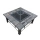 Grillz Outdoor Fire Pit BBQ Table Grill Fireplace Ice Bucket with Table Lid Grillz Outdoor Fire Pit BBQ Table Grill Fireplace Ice Bucket with Table Lid