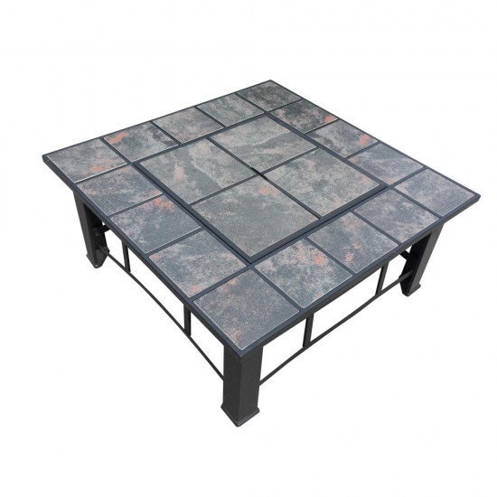 Grillz Outdoor Fire Pit BBQ Table Grill Fireplace Ice Bucket with Table Lid Grillz Outdoor Fire Pit BBQ Table Grill Fireplace Ice Bucket with Table Lid