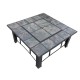 Grillz Outdoor Fire Pit BBQ Table Grill Fireplace Ice Bucket with Table Lid Grillz Outdoor Fire Pit BBQ Table Grill Fireplace Ice Bucket with Table Lid
