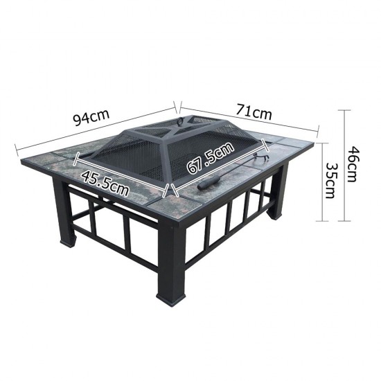 Grillz Outdoor Fire Pit BBQ Table Grill Fireplace with Ice Tray Grillz Outdoor Fire Pit BBQ Table Grill Fireplace with Ice Tray