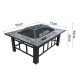 Grillz Outdoor Fire Pit BBQ Table Grill Fireplace with Ice Tray Grillz Outdoor Fire Pit BBQ Table Grill Fireplace with Ice Tray