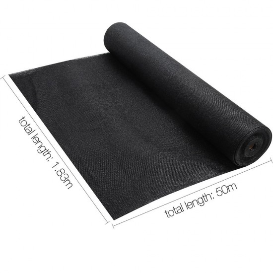 Instahut 50% UV Sun Shade Cloth Shadecloth Sail Roll Mesh Garden Outdoor 1.83x50m Black Instahut 50% UV Sun Shade Cloth Shadecloth Sail Roll Mesh Garden Outdoor 1.83x50m Black