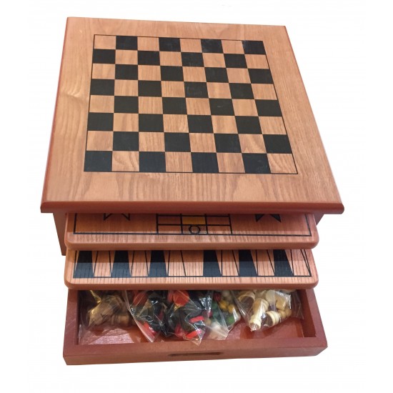 10 in 1 Wooden Chess Board Games Slide Out Best Checkers House Unit Set 10 in 1 Wooden Chess Board Games Slide Out Best Checkers House Unit Set