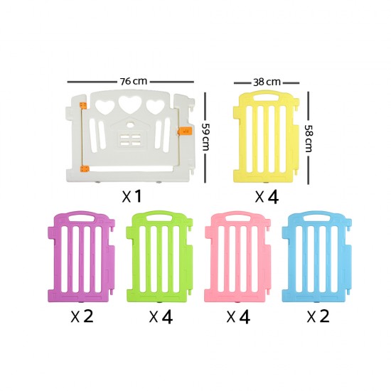 Cuddly Baby 17-Panel Plastic Baby Playpen Kids Toddler Fence Cuddly Baby 17-Panel Plastic Baby Playpen Kids Toddler Fence