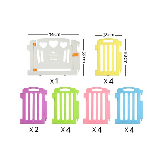 Cuddly Baby 19-Panel Plastic Baby Playpen Kids Toddler Fence Cuddly Baby 19-Panel Plastic Baby Playpen Kids Toddler Fence