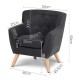 Artiss Kids Fabric Accent Armchair - Black Artiss Kids Fabric Accent Armchair - Black