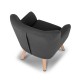Artiss Kids Fabric Accent Armchair - Black Artiss Kids Fabric Accent Armchair - Black