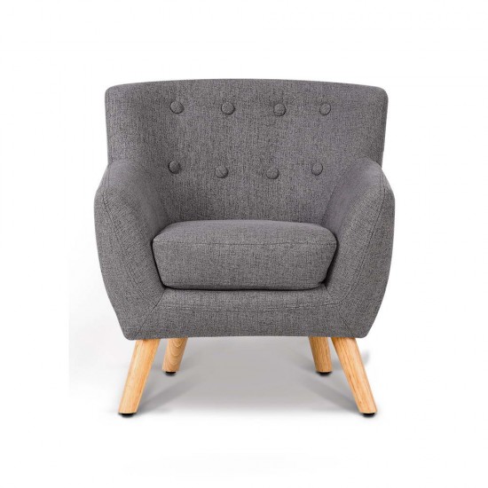 Artiss Kids Fabric Accent Armchair - Grey Artiss Kids Fabric Accent Armchair - Grey