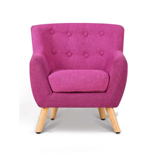 Artiss Kids Fabric Accent Armchair - Pink Artiss Kids Fabric Accent Armchair - Pink