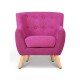 Artiss Kids Fabric Accent Armchair - Pink Artiss Kids Fabric Accent Armchair - Pink