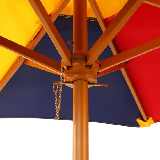 Keezi Kids Wooden Picnic Table Set with Umbrella Keezi Kids Wooden Picnic Table Set with Umbrella