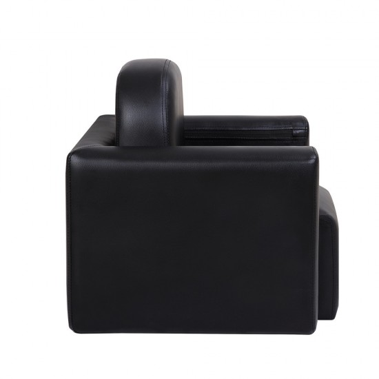 Artiss Kids Covertible Armchair - Black Artiss Kids Covertible Armchair - Black