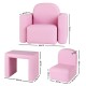 Artiss Kids Covertible Armchair - Pink Artiss Kids Covertible Armchair - Pink