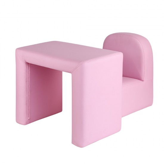 Artiss Kids Covertible Armchair - Pink Artiss Kids Covertible Armchair - Pink