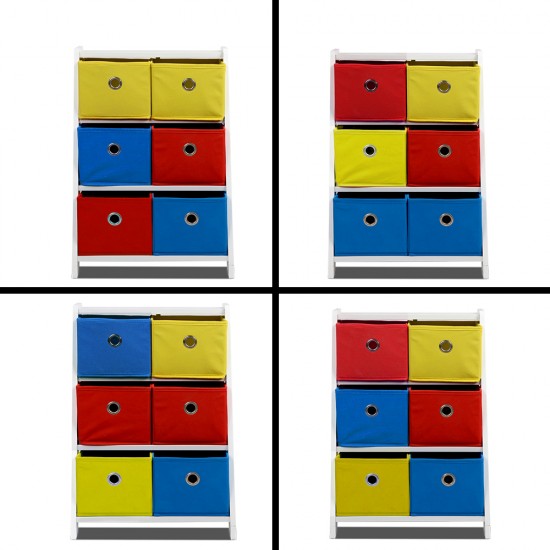 Removable Fabric Multi-bin Toy Box Removable Fabric Multi-bin Toy Box
