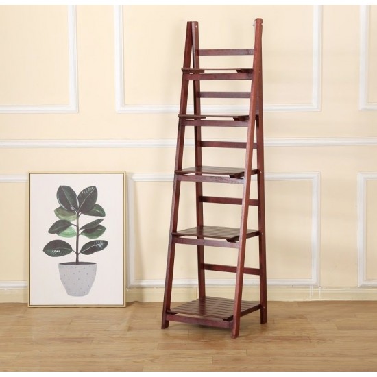 5 Tier Wooden Ladder Shelf Stand Storage Book Shelves Shelving Display Rack 5 Tier Wooden Ladder Shelf Stand Storage Book Shelves Shelving Display Rack