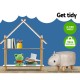 Artiss Kids Cabin Rack Display Shelf Children Bookshelf 2 Tier Artiss Kids Cabin Rack Display Shelf Children Bookshelf 2 Tier