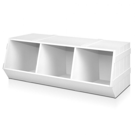 Artiss Kids Toy Storage Box - White Artiss Kids Toy Storage Box - White