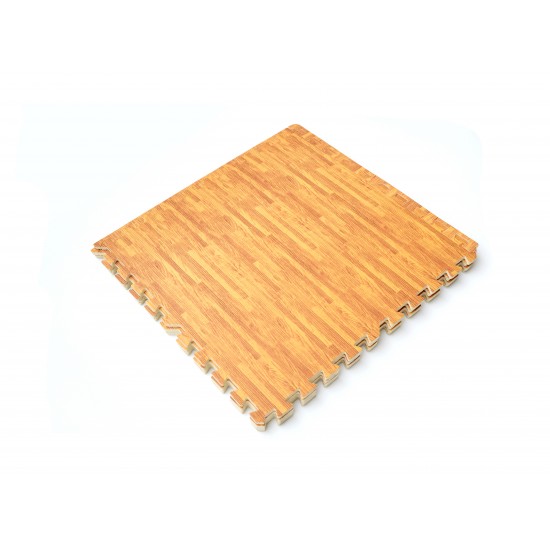12 Tiles EVA Fitness Home Yoga Gym Interlocking Floor Puzzle Mat - Wood Colour 12 Tiles EVA Fitness Home Yoga Gym Interlocking Floor Puzzle Mat - Wood Colour