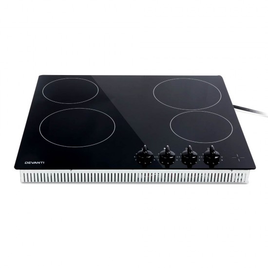 6000W Four Burner Ceramic Cooktop - Black 6000W Four Burner Ceramic Cooktop - Black