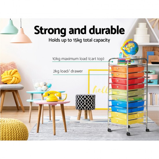 10 Drawer Kithchen Storage Trolley Cart Organizer Portable Rolling Cart Black 10 Drawer Kithchen Storage Trolley Cart Organizer Portable Rolling Cart Black