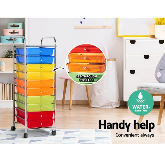 10 Drawer Kithchen Storage Trolley Cart Organizer Portable Rolling Cart Black 10 Drawer Kithchen Storage Trolley Cart Organizer Portable Rolling Cart Black