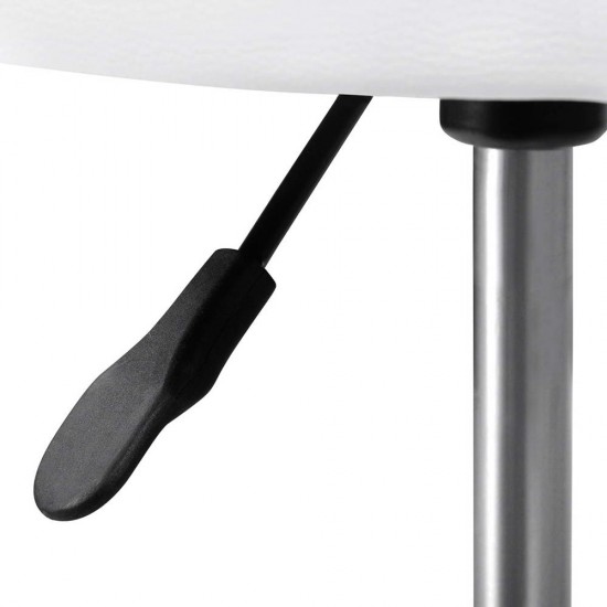Artiss PU Leather Swivel Salon Stool - White Artiss PU Leather Swivel Salon Stool - White