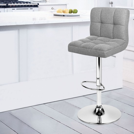 Artiss Set of 2 Fabric Bar Stools - Grey Artiss Set of 2 Fabric Bar Stools - Grey