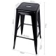 Artiss Set of 2 Metal Backless Stools - Black Artiss Set of 2 Metal Backless Stools - Black