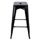 Artiss Set of 2 Metal Backless Stools - Black Artiss Set of 2 Metal Backless Stools - Black