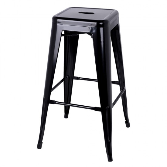Artiss Set of 2 Metal Backless Stools - Black Artiss Set of 2 Metal Backless Stools - Black