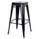Artiss Set of 2 Metal Backless Stools - Black Artiss Set of 2 Metal Backless Stools - Black