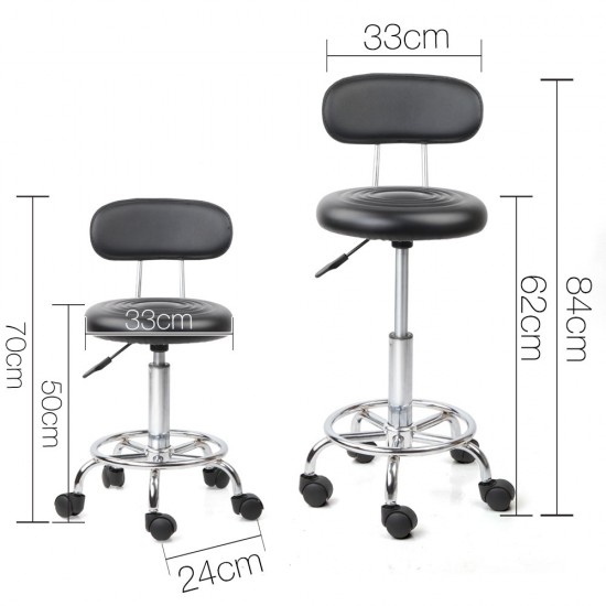 Artiss PU Leather Swivel Chair with Backrest - Black Artiss PU Leather Swivel Chair with Backrest - Black