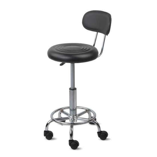 Artiss PU Leather Swivel Chair with Backrest - Black Artiss PU Leather Swivel Chair with Backrest - Black