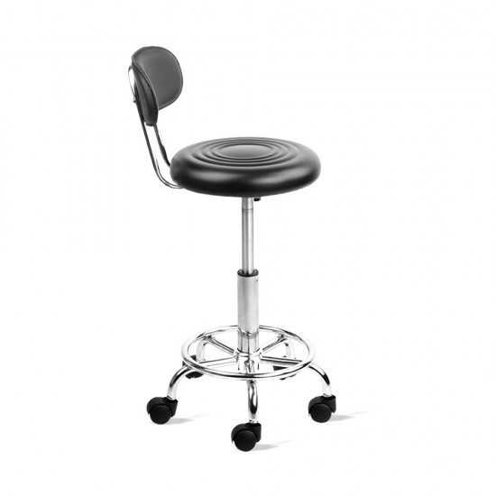 Artiss PU Leather Swivel Chair with Backrest - Black Artiss PU Leather Swivel Chair with Backrest - Black
