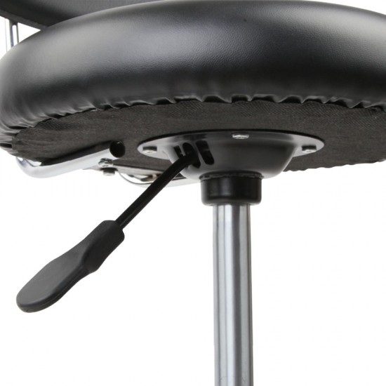 Artiss PU Leather Swivel Chair with Backrest - Black Artiss PU Leather Swivel Chair with Backrest - Black