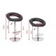 2x Black PU Leather Circular Kitchen Bar Stools 2x Black PU Leather Circular Kitchen Bar Stools
