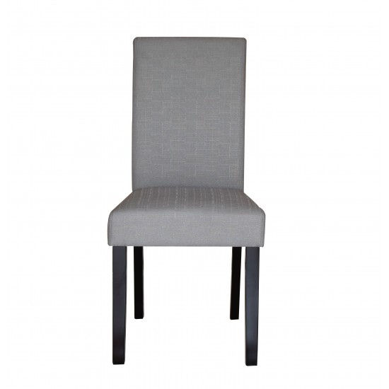 2 x Premium Fabric Linen Palermo Dining Chairs High Back - Light Slate Grey 2 x Premium Fabric Linen Palermo Dining Chairs High Back - Light Slate Grey