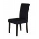 2 x Premium Fabric Linen Palermo Dining Chairs High Back - Black 2 x Premium Fabric Linen Palermo Dining Chairs High Back - Black