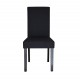2 x Premium Fabric Linen Palermo Dining Chairs High Back - Black 2 x Premium Fabric Linen Palermo Dining Chairs High Back - Black