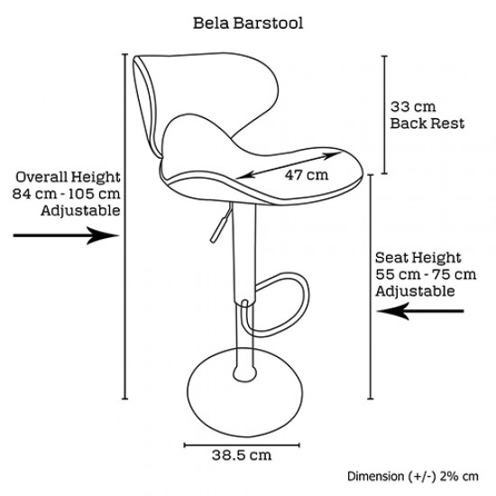 2 X Bela Bar Stool White 2 X Bela Bar Stool White