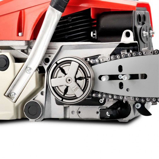 Giantz 62CC Commercial Petrol Chainsaw - Red & White Giantz 62CC Commercial Petrol Chainsaw - Red & White