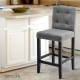 Artiss Set of 2 French Provincial Dining Chairs - Grey Artiss Set of 2 French Provincial Dining Chairs - Grey