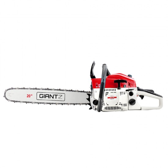 Giantz 58CC Commercial Petrol Chainsaw - Red & White Giantz 58CC Commercial Petrol Chainsaw - Red & White